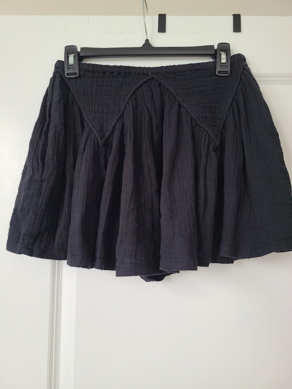 Free People Black Gauzy Shorts